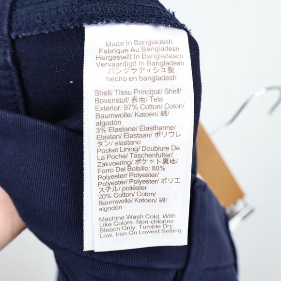 NWT J.Crew Factory High-Rise Straight Leg Girlfriend Chino Pant In Navy Size 16 - Picture 7 of 9